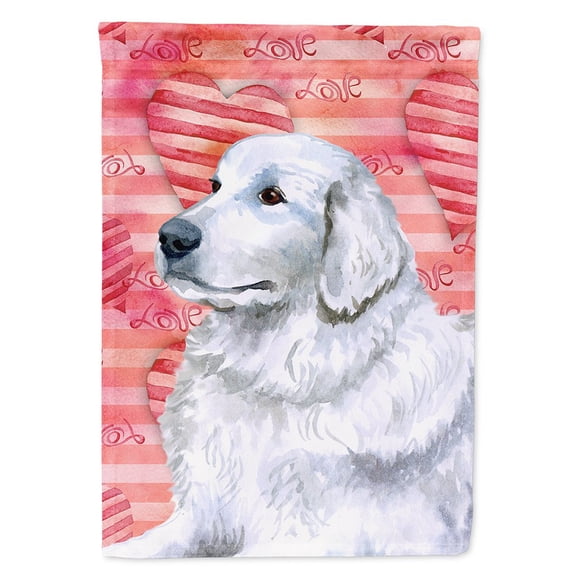 Carolines Treasures BB9762CHF Maremma Sheepdog Love Flag Canvas House Size  Large multicolor