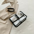 thumbnail image 1 of Bolso de cadena transparente con correa desmontable, bolso tipo cartera, bolso de mano tipo hobo para trabajo y concierto, 1 of 7