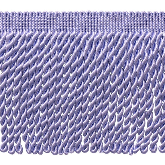6" (15cm) Basic Solid Collection Traditional Satiny Bullion Fringe Trim # BFS6,, Vibrant Lilac Purple #D7D1 (Dark Lavender Violet Purple) Sold By The Yard (36"/3 ft/0.9m)