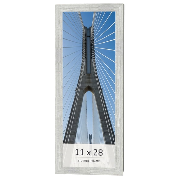 11x28 Frame White Real Wood Picture Frame Width 1.5 inches | Interior Frame Depth 0.5 inches | Barn