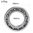 thumbnail image 2 of Uxcell Deep Groove Balls Bearings C3 Open Type Chrome Steel 40x68x15mm, 2 of 4