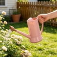 thumbnail image 2 of ZhangC Gallon Plant Watering Can, 9.3 Inch Long Spout Watering Pot with Removable Nozzle, Lightweight Plastic Flower Waterer for Indoor Houseplants, Office and Garden, Rose Gold, 2 of 6