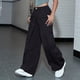 thumbnail image 3 of Gibobby Pantalones deportivos para mujer Pantalones cargo Mujer Ropa holgada de ajuste relajado Pantalones de mezclilla negros Cintura alta Cremallera(Negro,M), 3 of 5