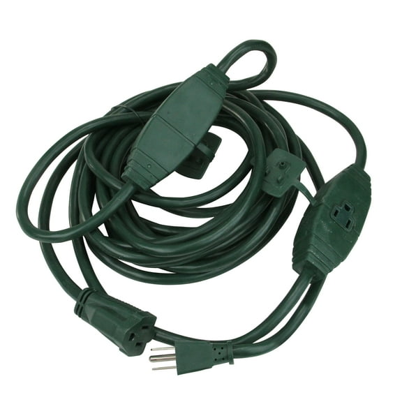 Stanley Stanley 3-Outlet Green Heavy Duty Outdoor Grounded Landscaping Projector Cord - 25'