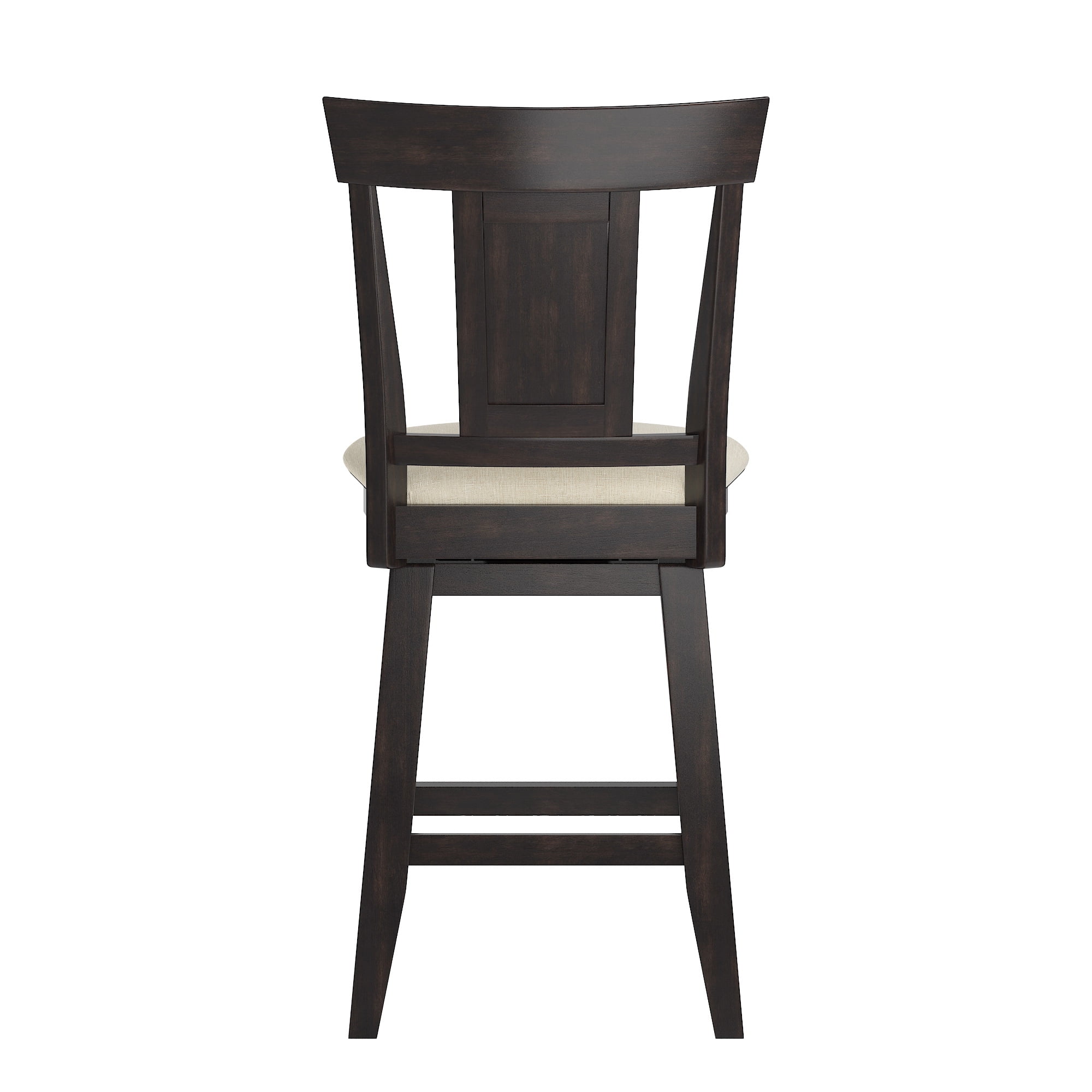 Weston Home Sheena Farmhouse Square Swivel Panel Back 24" Counter Height Stool, Antique Black