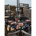 thumbnail image 2 of Outdoor Tablecloths with Umbrella Hole & Zipper, Black Spring Floral Round Tablecloth 54 Inch, Elegant Flowers Farmhouse Botanical Waterproof Table Cloth, Patio/Pool/Picnic Table Covers, 2 of 8