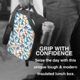 thumbnail image 6 of Logiee Block Dinosaur Print Insulated Lunch Bag for Women/Men, Reusable Lunch Box for Office Work School Picnic Beach,Leakproof Freezable Cooler Bag with Shoulder Strap, 6 of 7