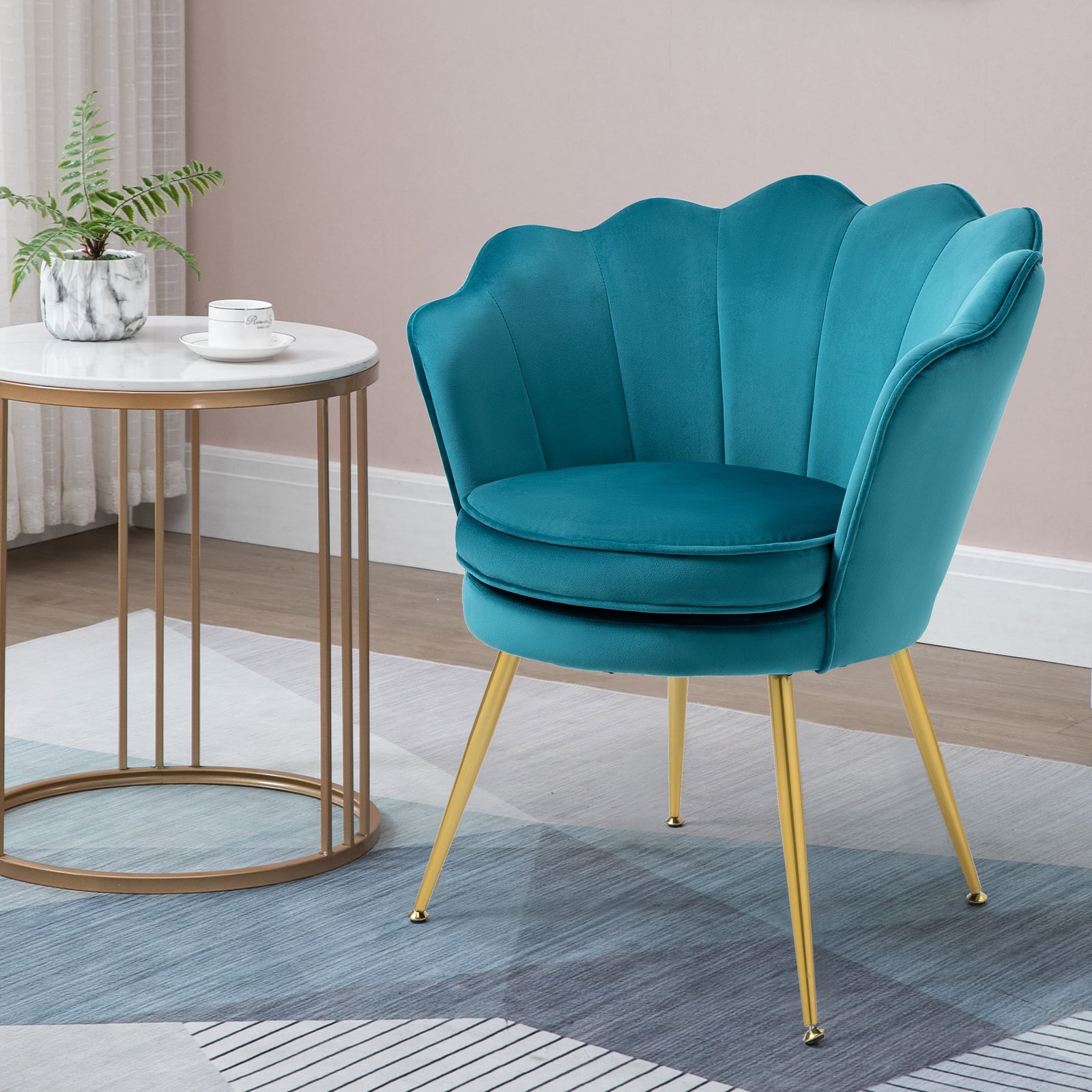 Turquoise discount velvet chair