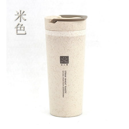 

Straw Vacuum Cup Leak\-proof Handle Vacuum Mug Heavy Calibre Dranking Bottle Portable Vacuum Insulated Mug beige