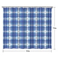 thumbnail image 5 of Blue and White Grid Pattern Shower Curtain 84"x72" ,Bathroom Decorative Shower Curtains Set with 12 Hooks,Modern Waterproof Washable Shower Curtain, 5 of 6