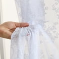 thumbnail image 6 of THD Joelle Floral Soft Decorative Lace Semi Sheer Light Filtering Rod Pocket Window Treatment Curtain Drapery Panels for Bedroom & Living Room - Set of 2 Panels (54 x 84 inches Long, White), 6 of 6