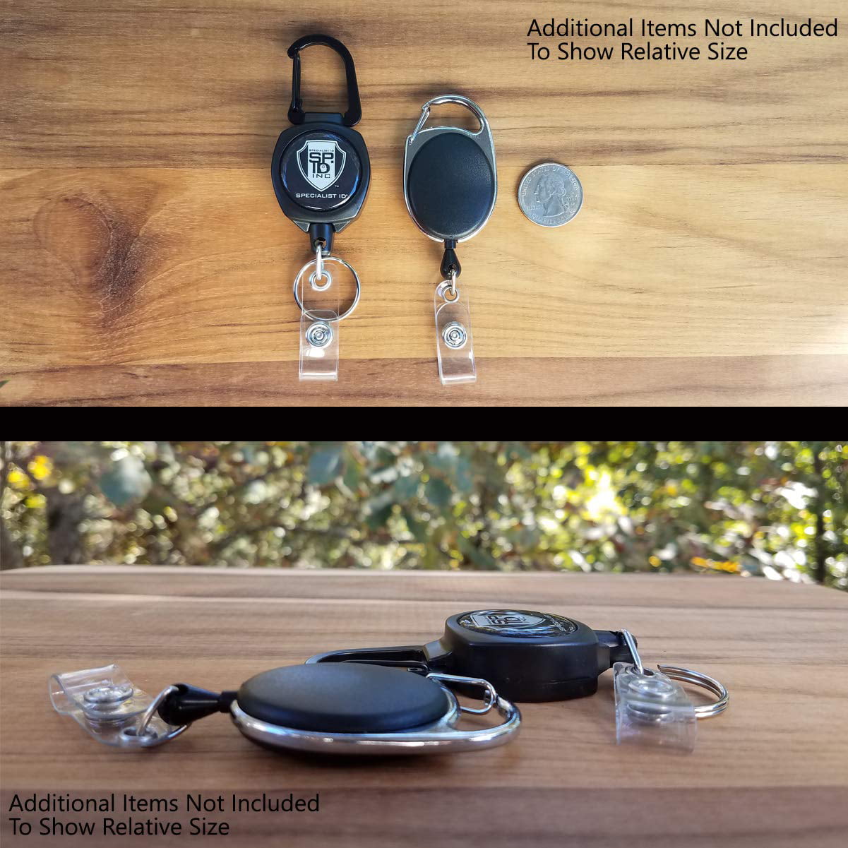 ELV Retractable ID Badge Holder Retractable Keychain Badge Reel