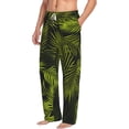 thumbnail image 2 of Easygdp Tropical Palm Leaves Fern Leaf Men's Pajama Pant, Sleep Elastic Waistband Lounge Pants - X-Large, 2 of 9