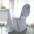 thumbnail image 3 of BalsaCircle White Ruched Swag Back Premium Spandex Stretchable Banquet Chair Cover Party Events Decorations Supplies, 3 of 8