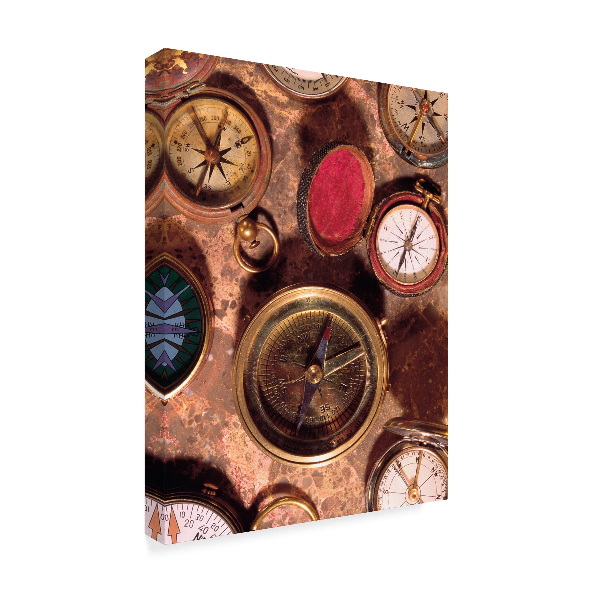 Trademark Fine Art 'Antique Compass Collage' Canvas Art by Vision Studio