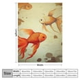 thumbnail image 4 of Chilfamy Goldfish Pond Water Print Throw Blanket for Bed Couch Car, Lightweight Plush Blanket for Kids and Adults, All Seasons Cozy Exquisite Gift, Available in 3 Sizes 60x80in, 4 of 6