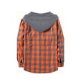 thumbnail image 5 of Bysome Men Hoodies Plaid Print Long Sleeve Hooded Tees Autumn Comfortable Men Hoodie Size M Red, 5 of 8