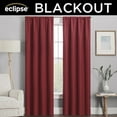 thumbnail image 2 of Eclipse Kendall Modern Blackout Curtains, 54 In Long x 42 In Wide, Ruby, Sold as a Single Curtain Panel, 2 of 5