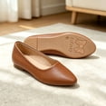 thumbnail image 5 of Meckior Women's Flats Shoes Comfortable PU Leather Slip On Round Toe Ballet Flats Casual Dress Flat Shoes for Walking, 5 of 8