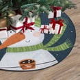 thumbnail image 3 of FMSHPON Snowman in a Green HatScarf Xmas Christmas Tree Skirt Stand Mat for Holiday Party Decoration Indoor Outdoor 48 inches, 3 of 3