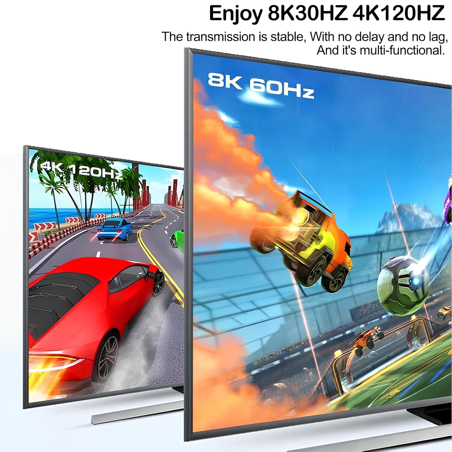 AUBEAMTO 4K/120HZ HDMI KVM Switch, USB 3.0 Switcher, KVM Switcher Support 8K@30Hz, 4K/120HZ, 1080/240HZ, 2 Computers Share 3 USB Hub Keyboard Mouse Switch and 1 RJ45 Ethernet Switch with Remote