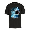 thumbnail image 1 of Men's Great White Shark Bite Custom T-Shirt - Black - 2X-Large, 1 of 2