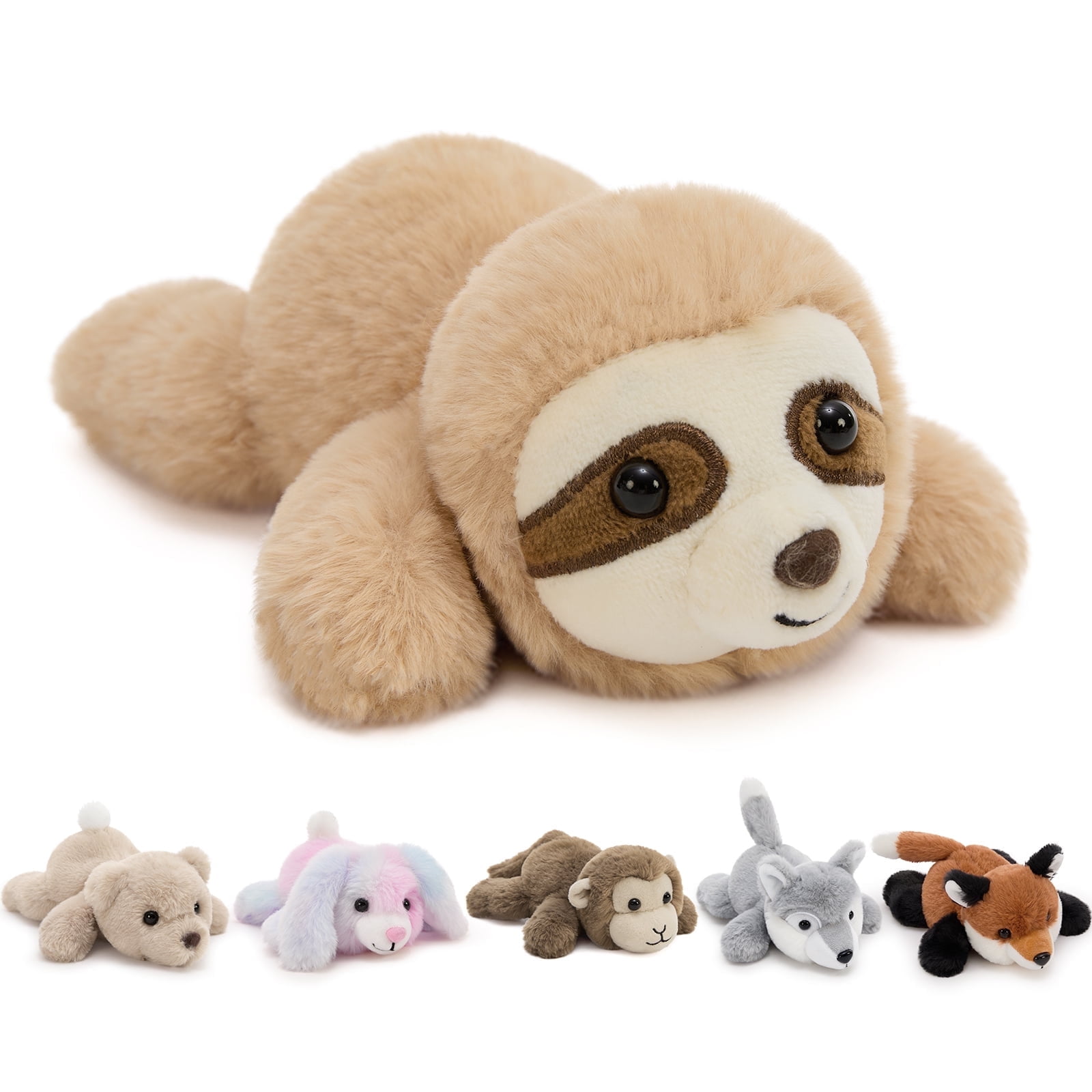 MorisMos 6 Pack Mini Woodland Stuffed Animal in Bulk,7" Weighted Woodland Plush Toys