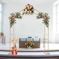 thumbnail image 5 of TFCFL 2x2.4M Detachable A-Shape Wedding Arch Floor Standing Flower Ballon Frame for Wedding Party Decoration White/ Gold, 5 of 32