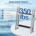 Ataucjin Aluminum Dock Ladder 4 Steps, Removable Boat Ladder 350lbs