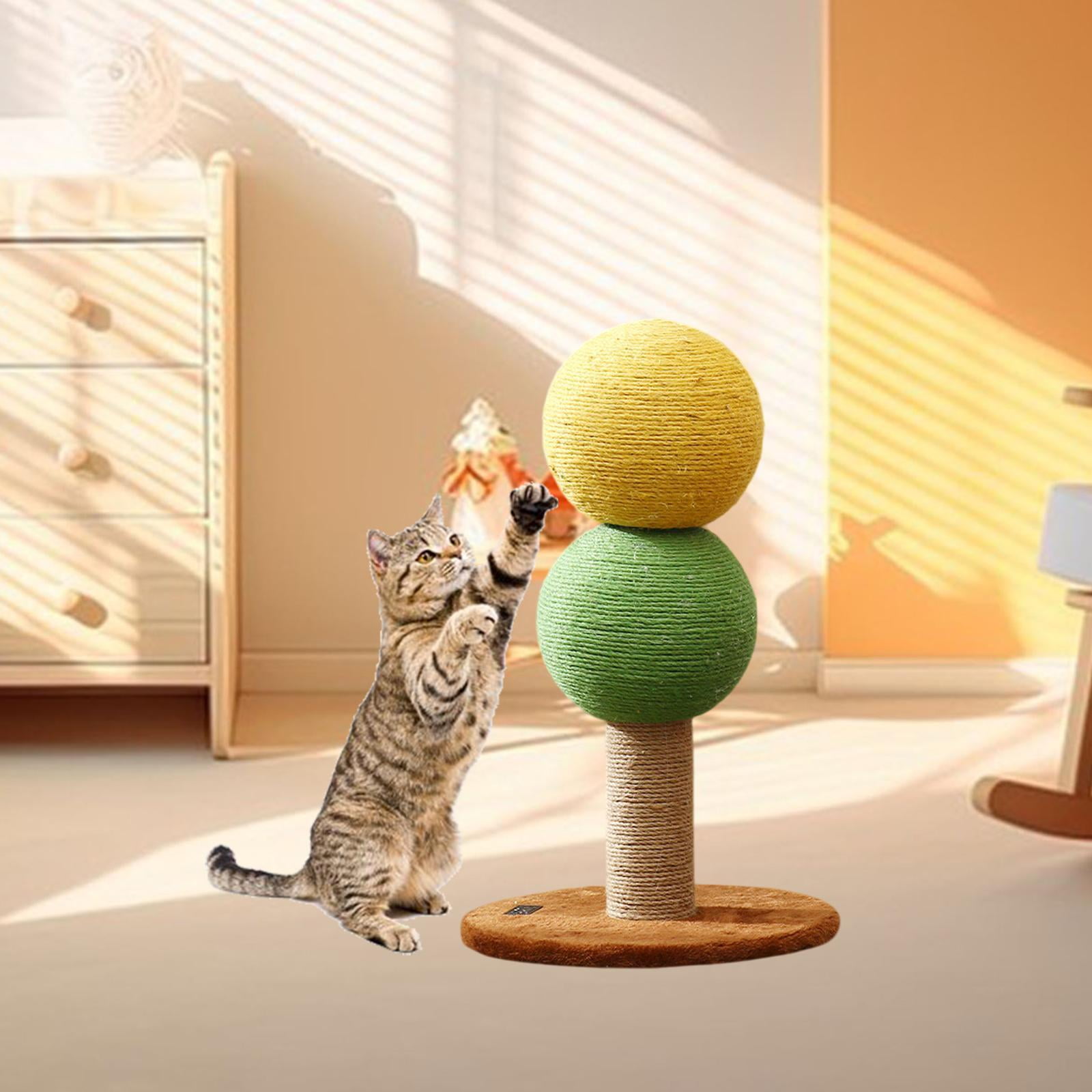 EHJRE Cat Scratching Posts Pet Toys Kitten Scratching Posts Furniture Protectors Kitten Scratching Posts Indoor Cat Sleeping Pet Supplies Double Ball