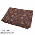 thumbnail image 5 of Floral Floor Pillow Lounger Cover, Funk Art Style Onion Flowers Pattern in Pastel Tones Modern Boho Print Art, Nap Mat Printed Fabric Case for 5 Pillows, 88" x 36", Blue and Brown, by Ambesonne, 5 of 5
