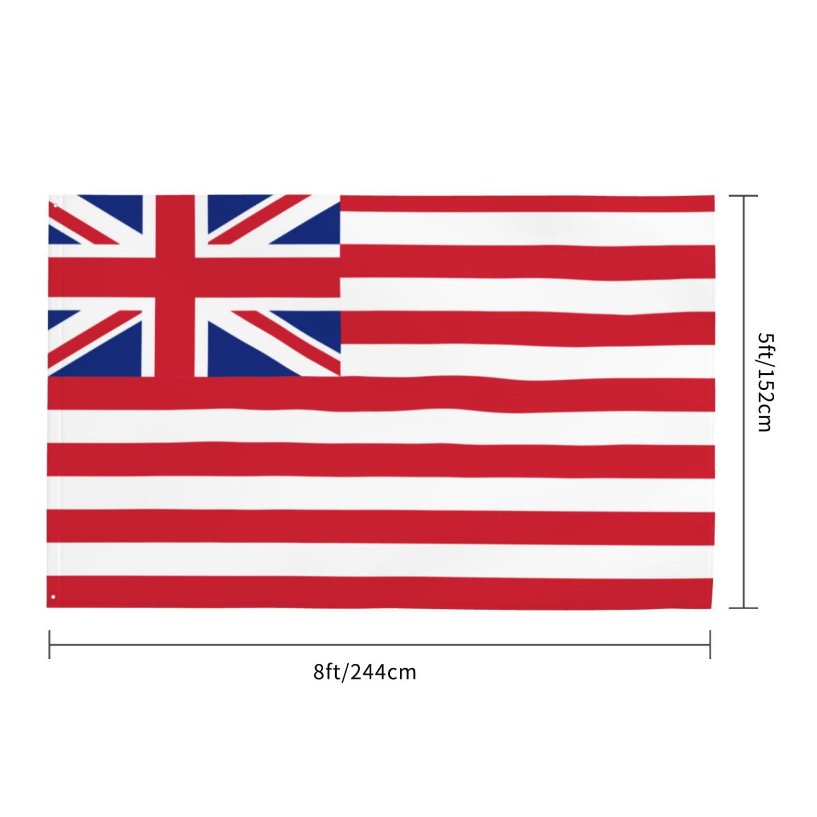 British America Flag Flag 5x8 Ft Print Vivid Color Light-Weighted Flags With Grommets