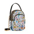 thumbnail image 7 of FORMRS Crossbody Bag for Women Quilted Travel Shoulder Cell Phone Purse with Chain Strap Handbag, Doodle Pattern, 7 of 7