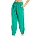 thumbnail image 2 of Wycnly Womens Jogger Pants Womens Drawstring Sweatpants Casual Solid Elastic Waist Athletics Long Pants Relaxed Comfy Sports Workout Jogger Pants Trousers with Pocket Fall, 2 of 6