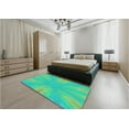 thumbnail image 4 of Ahgly Company Indoor Rectangle Patterned Lime Mint Green Area Rugs, 7' x 10', 4 of 6