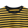 thumbnail image 4 of UACY Boys Cotton Soft T Shirt Striped Loose Soft Oversized Tees Tops Toddler Summer Casual Funny Comfy Shirt (Yellow, 7-8 Years), 4 of 6