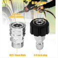 thumbnail image 4 of Kit de Adaptadores para Lavadora una Presión de 8 Piezas, Juego de Conexión Rápida de Acero Inoxidable, Kit de Desconexión Rápida M22 de 14 mm una 3/8 Pulgadas, 4 of 6