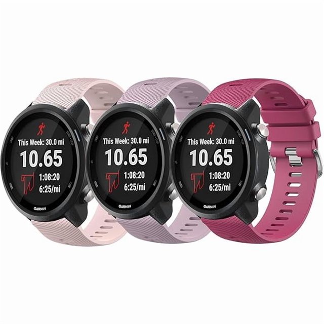 Chenchen Straps for Garmin Forerunner 55 /Forerunner 245 /Vivoactive 5 /Vivoactive 3 for Women Men, 3Pack Replacement Silicone Sport Band, 20mm Quick Release Wristband
