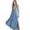 Light Blue, variant on Women's Cutout Ruffled Cap Sleeve Maxi Dress for Summer Party Occasion with 60% Polyester 40% Nylon Sleek Look
