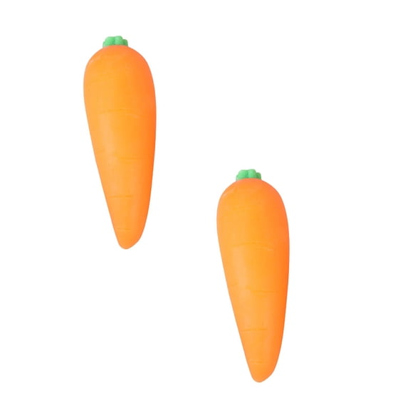Wonitaaizi Carrot Stress Toys, Carrot Squishy, Squeeze Fidget for Adults Novelty Office Decor & Relaxation Tool, Easter Gifts(2PCS)