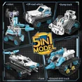 thumbnail image 2 of Blocks 2023 New 5in1 Technical High-tech Robot Diy Tank APP RC Building Blocks Bricks Sets Racing Car Kids Toys For Children Best Gifts 240120, 2 of 7