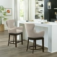 thumbnail image 3 of Hillsdale Caydena 25.75" Wood Contemporary Counter Stool in Rustic Gray/Cream, 3 of 12