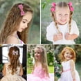 thumbnail image 3 of Juego de pinzas para el pelo LMYMHMLM, 18 unidades, lazos rosas para niñas, 3 of 7