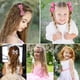 thumbnail image 3 of Juego de pinzas para el pelo LMYMHMLM, 18 unidades, lazos rosas para niñas, 3 of 7