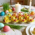 thumbnail image 6 of Moocorvic 8Pcs Mini Easter Chicks Set, Easter Decoration Plush Farm Animal Figures Figurines, Party Favor,Easter Basket Stuffers(Yellow), 6 of 8