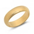 thumbnail image 2 of 5.5mm 14k Yellow Gold Heavy Plated Smooth Domed Wedding Band Ring, Size 8, 2 of 7