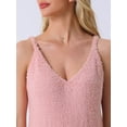 thumbnail image 5 of INSPIRE CHIC Women's Fluffy Fleece Pajama Set Sleeveless Cami Joggers Thick Plush Loungewear Sleepwear XL Pink, 5 of 5
