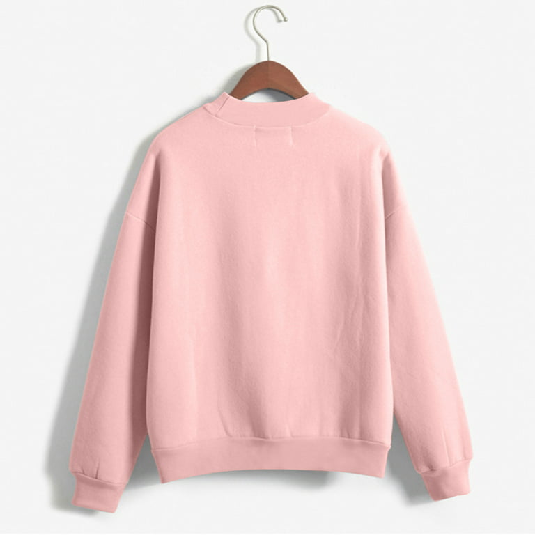 Womens Cute Sweatshirts for Teen Girls Long Sleeve Crewneck Lightweight  Pullover Tops Casual Fashion Shirts Clothes