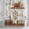 thumbnail image 3 of Vintage Shower Curtain for Bathroom Decor, Welcome to Your Home Farmhouse Cotton Bottle Waterproof Fabric Shower Curtain, 54"x78" Set with 12 Hooks, 3 of 9