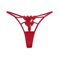 thumbnail image 1 of Gibobby Tangas de sexy para mujer Bragas de encaje sexy para mujer Pantalones en T sin costuras de cintura con de algodón(Rojo,G), 1 of 2